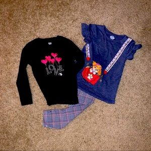 Little girls Paw Patrol matched set bundle